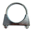 Galvanised 80mm U clamp [3 inch]. Fits the swaged end of a 3"/76.5mm diameter pipe.