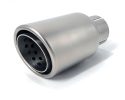 Round Brushed Tailpipe [2 inch] [stainless steel] - Tip Dia=80mm / L=155mm