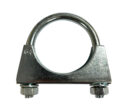 Galvanised 64mm U clamp [2.5 inch]. Fits a 63.5mm diameter pipe or swaged end of a 60mm pipe.