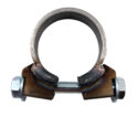 Stainless 41mm (1.5") Single Bolt Clamp. Fits a 41mm pipe or the swaged end of a 38mm pipe.